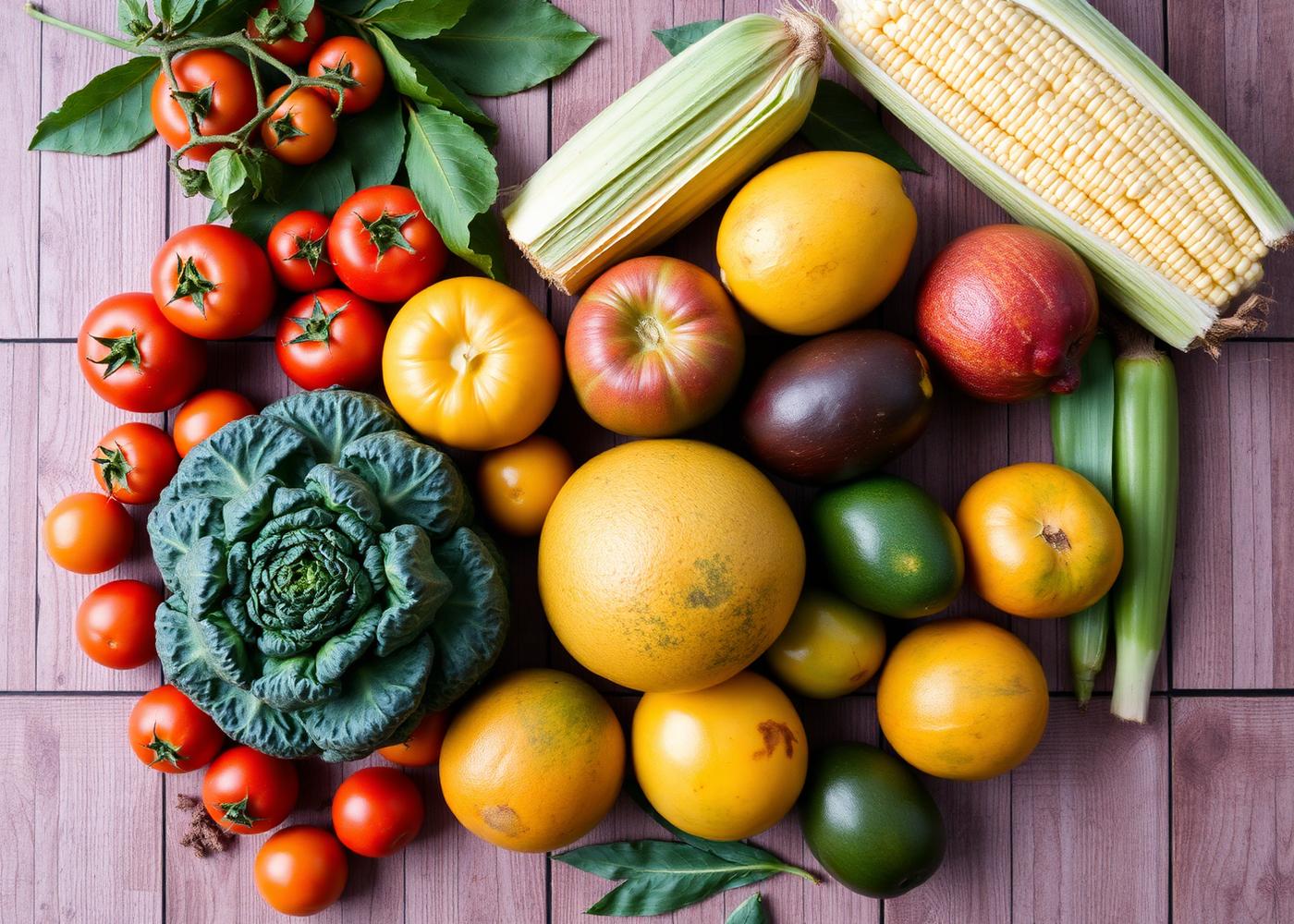 Assortment of fresh Kenyan produce